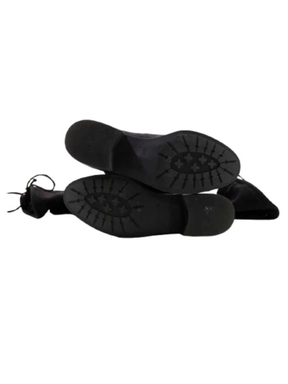 Unisa Unmaury Black Suede Flat Over The Knee Sock Boots - 7.5